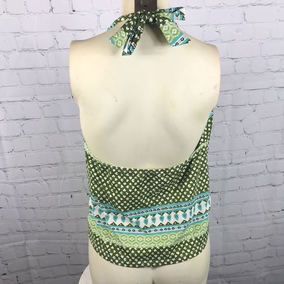 Marina West Halter Swim Top Size Large Green EUC - Picture 3 of 3